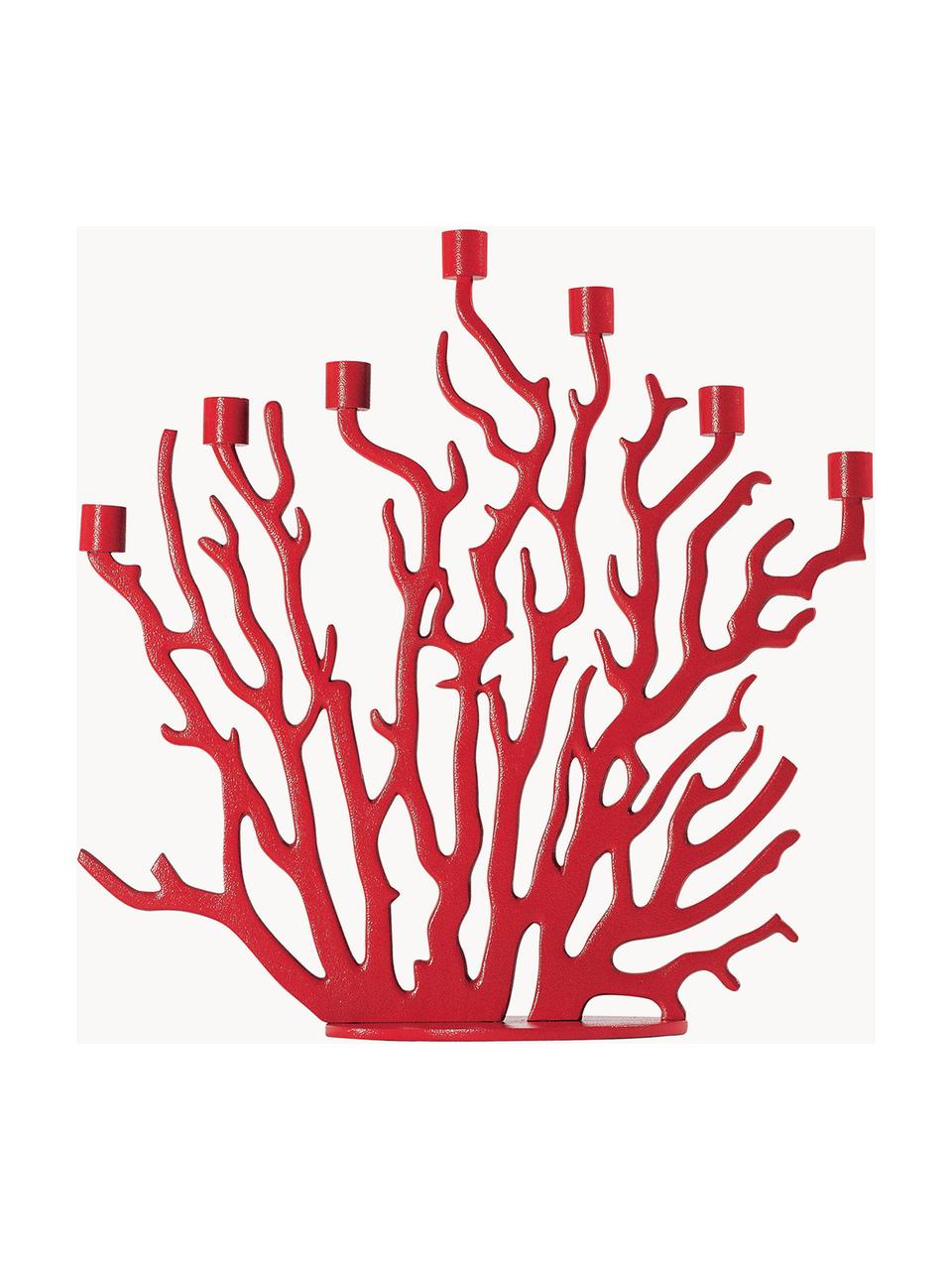 Chandelier Tenochtitlan, larg. 46 cm, Fonte d'aluminium, laqué, Rouge, larg. 46 x haut. 46 cm