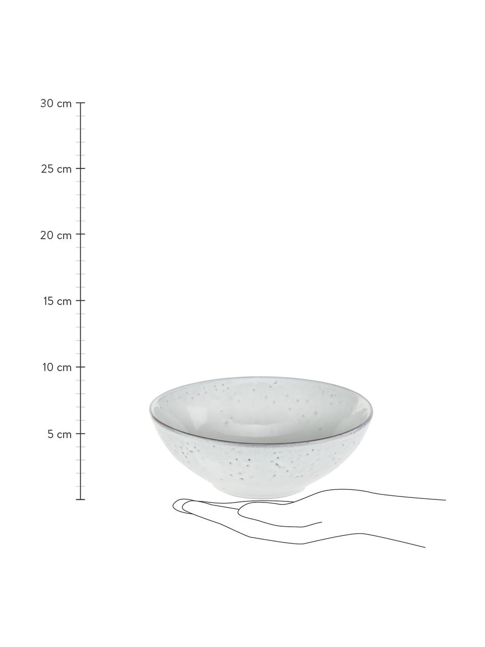 Bols artisanaux Nordic Sand, 4 pièces, Grès cérame, Tons gris et beiges, Ø 17 x haut. 6 cm