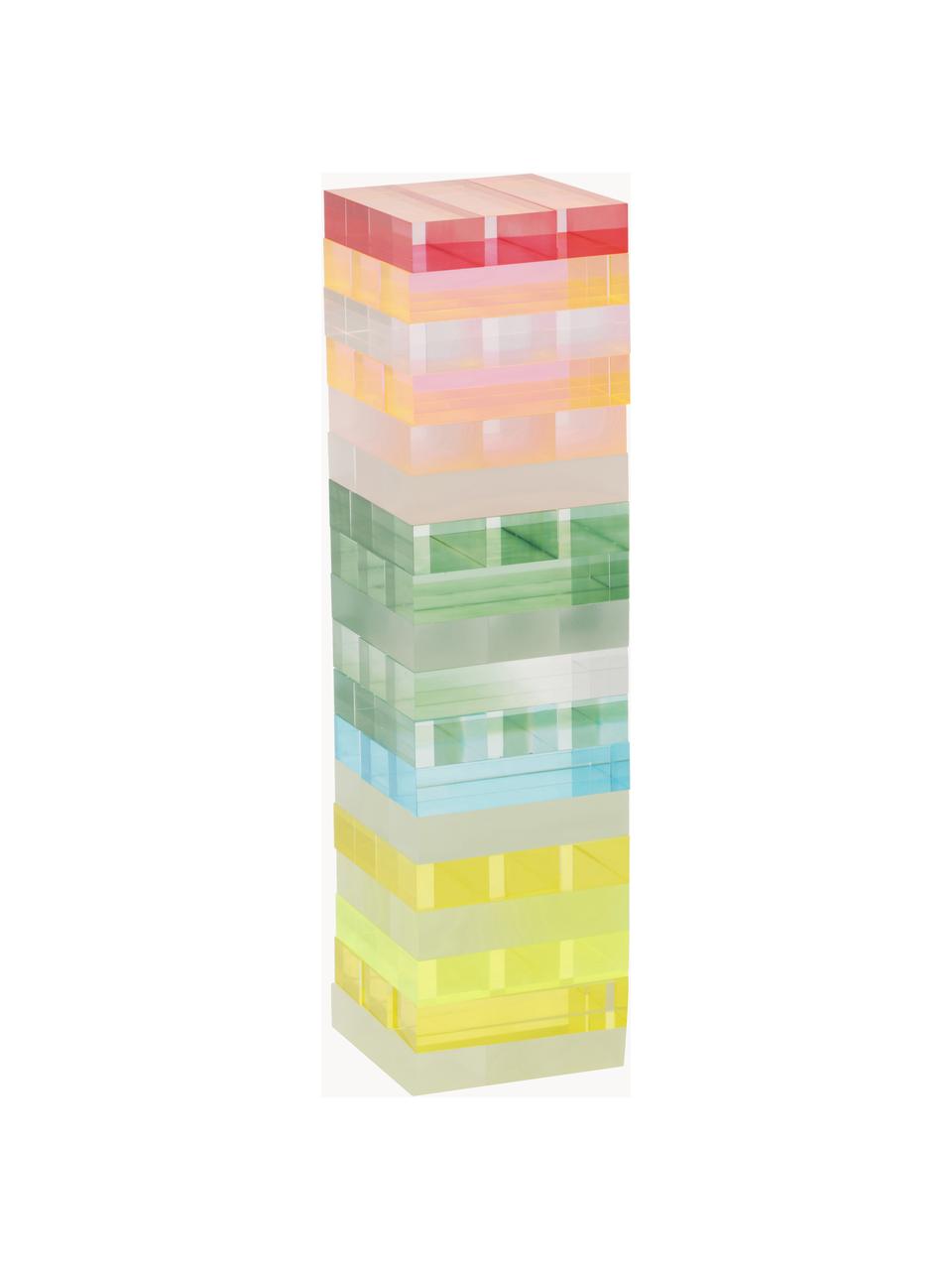 Balanční hra věž jenga Sherbert, Umělá hmota, Více barev, transparentní, Š 8 cm, V 28 cm