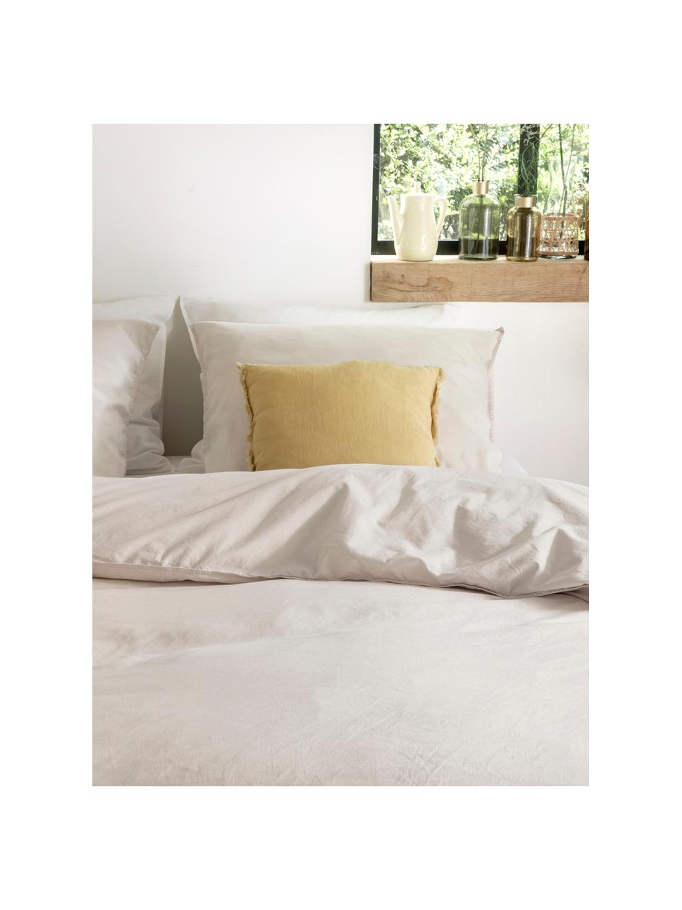 Ľanová obojstranná posteľná bielizeň so spodnou stranou z perkálu Natural, Béžová