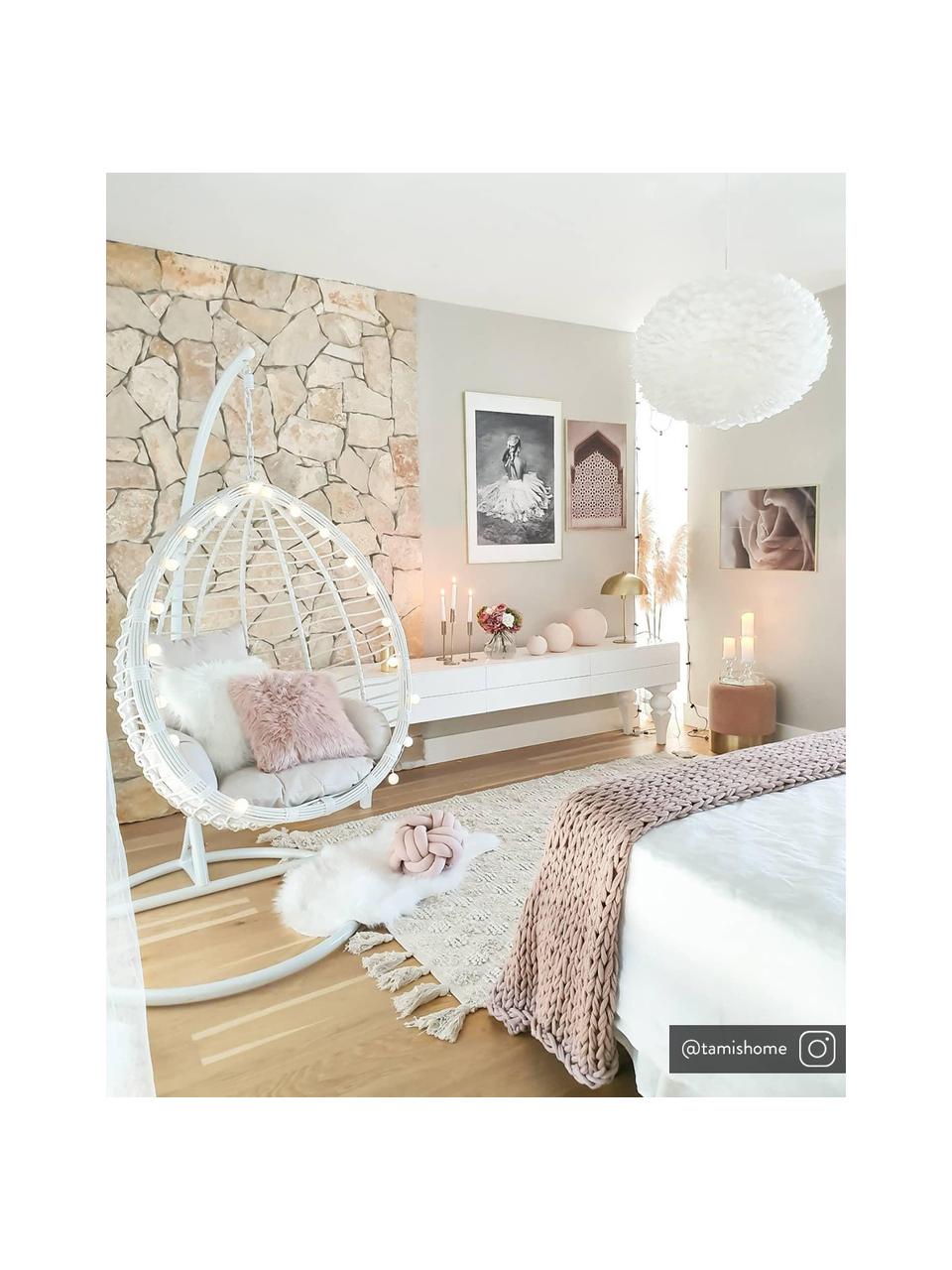 Poszewka na poduszkę ze sztucznego futra Mathilde, proste włosie, Blady różowy, S 40 x D 40 cm