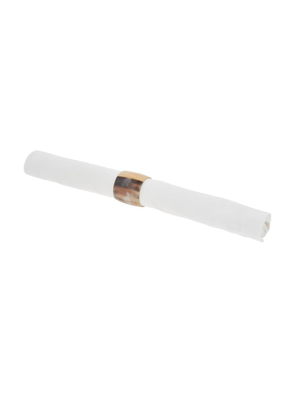 Obrączka na serwetkę Jay, 6 szt., Róg, Odcienie brązowego, Ø 4 cm