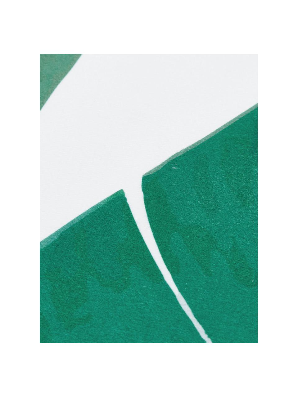 Telo mare rotondo con stampa tropicale Banan, 55% poliestere, 45% cotone
Qualità molto leggera 340 g/m², Verde, bianco, Ø 150 cm