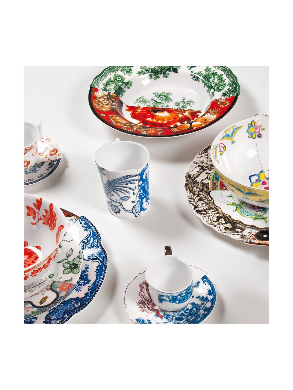 Tazas con platitos Hybrid, 2 uds., Porcelana Bone China, Multicolor, Set de diferentes tamaños