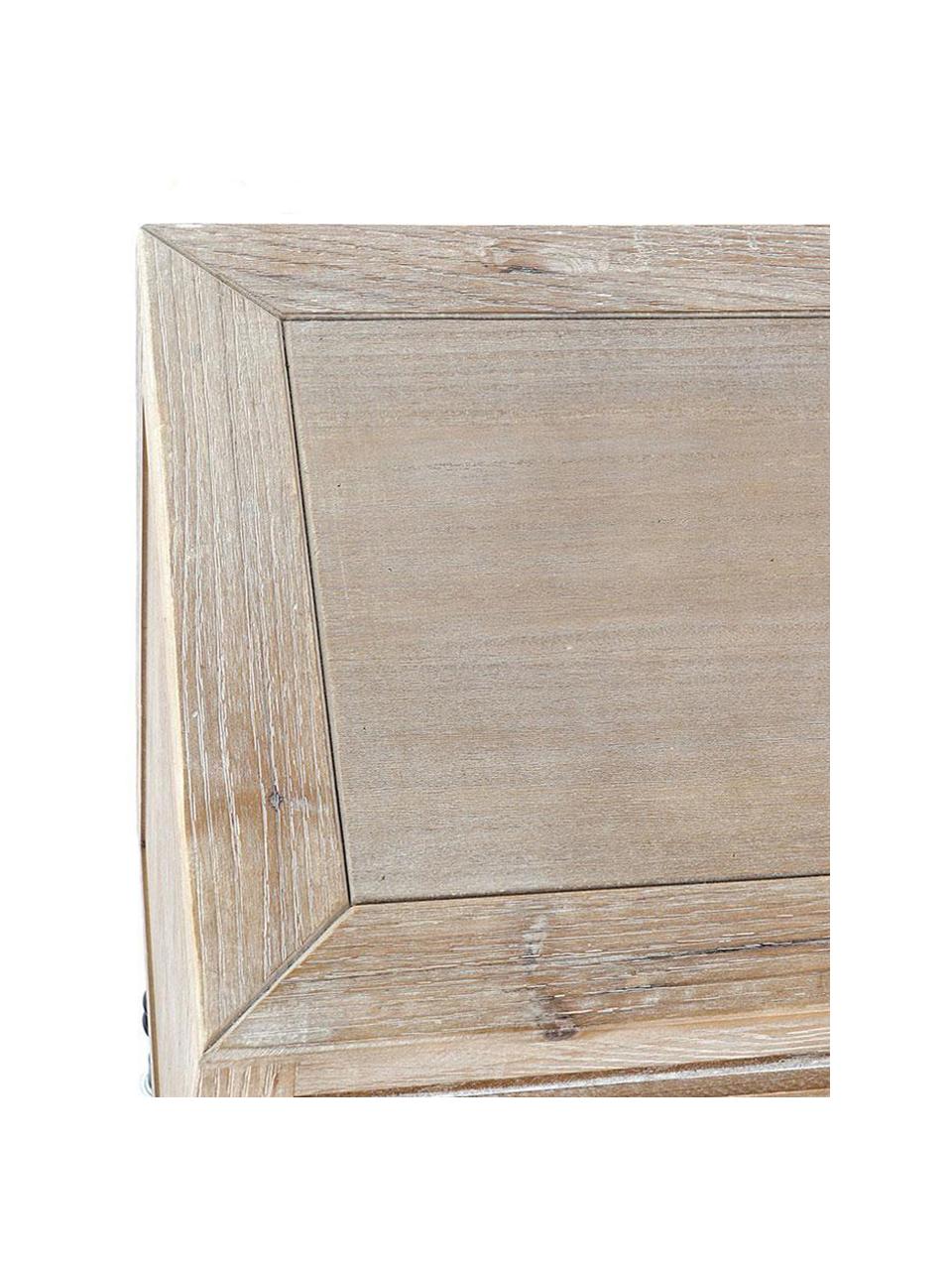 Mesilla de noche Babs, Estructura: madera, Patas: metal, Beige, An 52 x Al 64 cm
