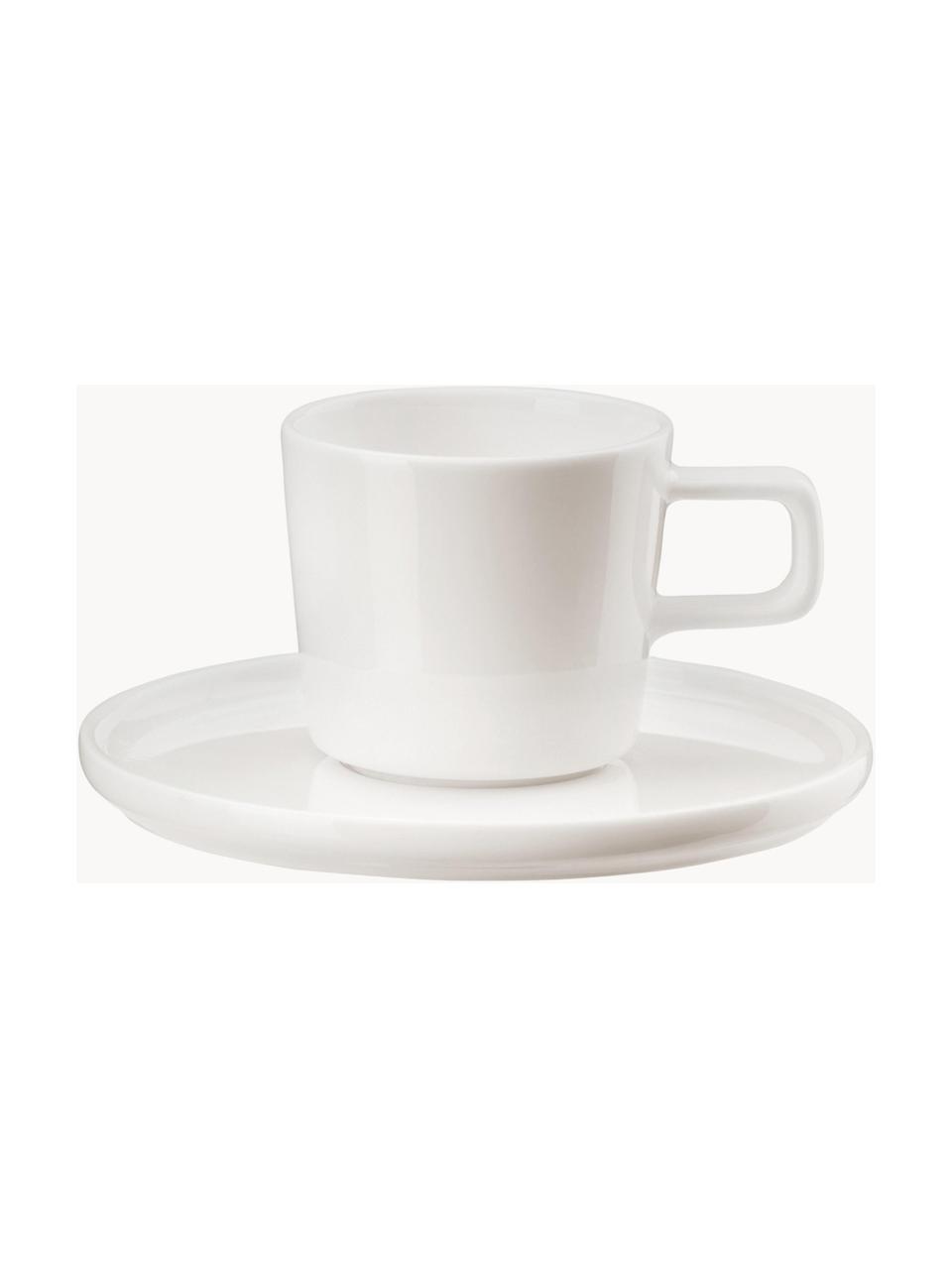 Fine Bone China espressokopjes Oco met schoteltjes, 6 stuks, Beenderporselein (porselein)
Fine Bone China is een zacht porselein, dat zich vooral onderscheidt door zijn briljante, doorschijnende glans., Gebroken wit, Ø 6 cm, 60 ml