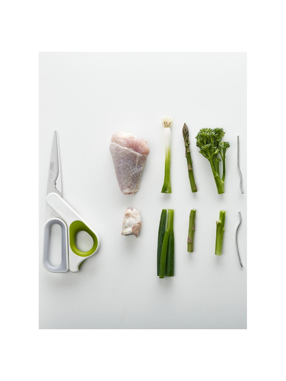 Ciseaux de cuisine PowerGrip, Vert, gris clair, blanc cassé, larg. 9 x long. 22 cm