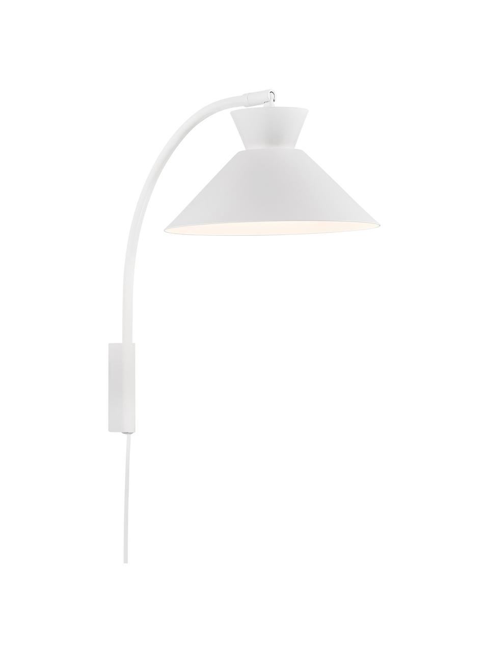 Nástěnné svítidlo se zástrčkou Dial, Bílá, Ø 25 cm, V 40 cm