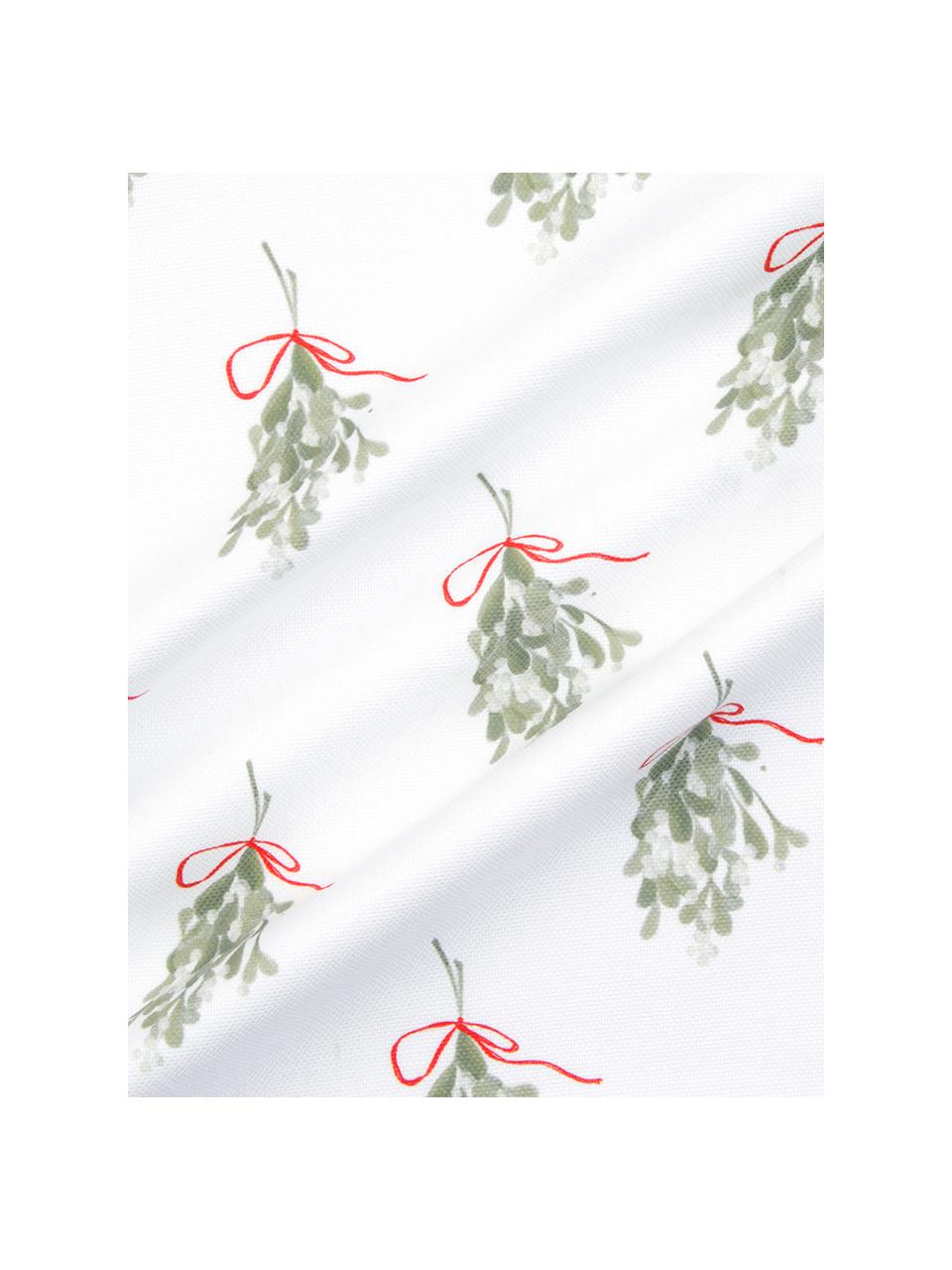 Set de fundas de cojín Mistletoe, 2 uds., 100% algodón, Blanco, verde, rojo, negro, An 40 x L 40 cm