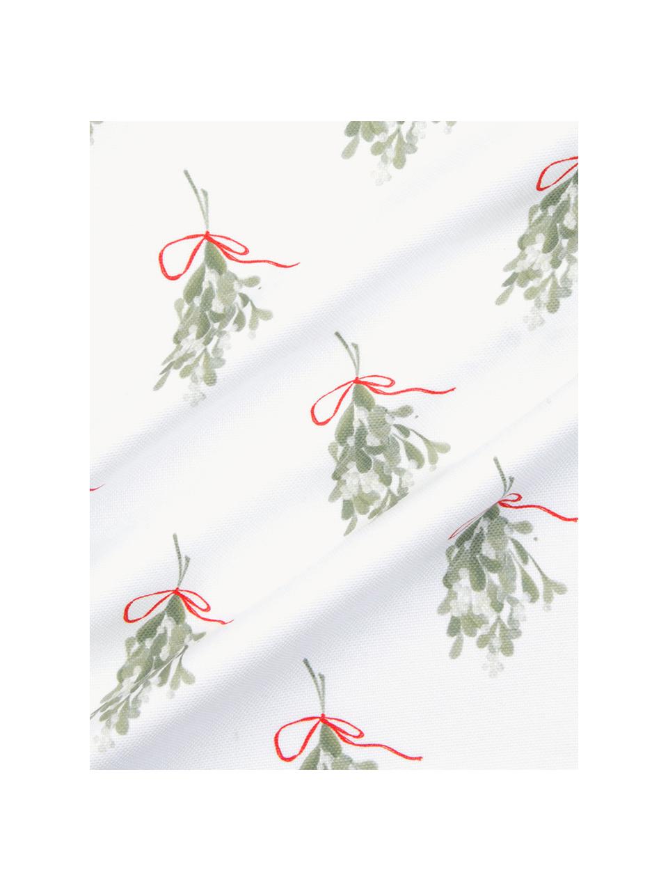 Design kussenhoezen Mistletoe van Kera Till, 2 stuks, Katoen, Wit, groen, rood, zwart, B 40 x L 40 cm