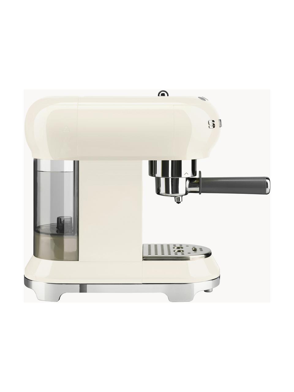 Espressomaschine 50's Style, Cremeweiß, glänzend, B 33 x H 33 cm