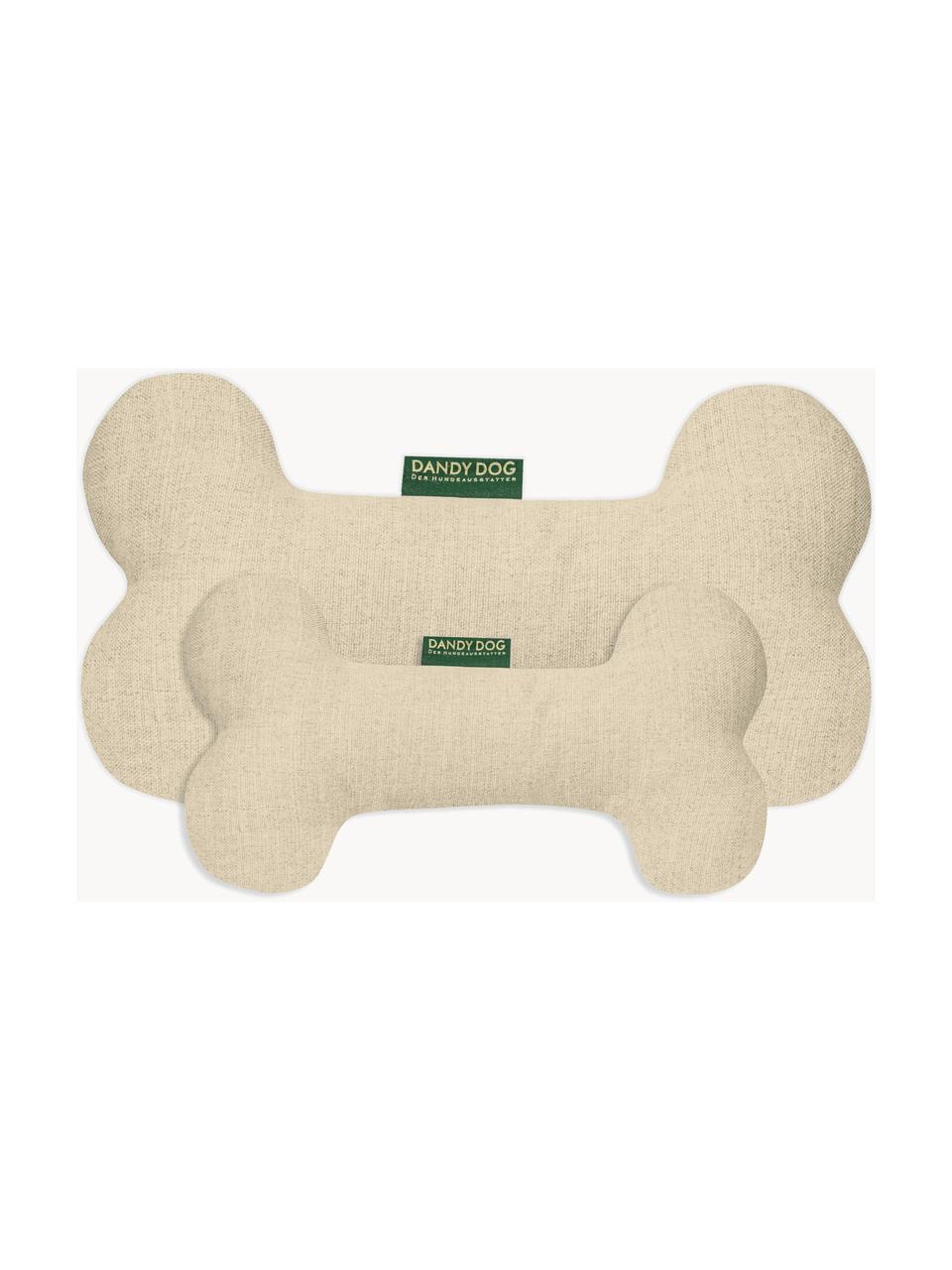 Hundespielzeug Eco in Knochen-Form, verschiedene Grössen, Bezug: 100 % Polyester Der strap, Hellbeige, B 35 x H 20 cm