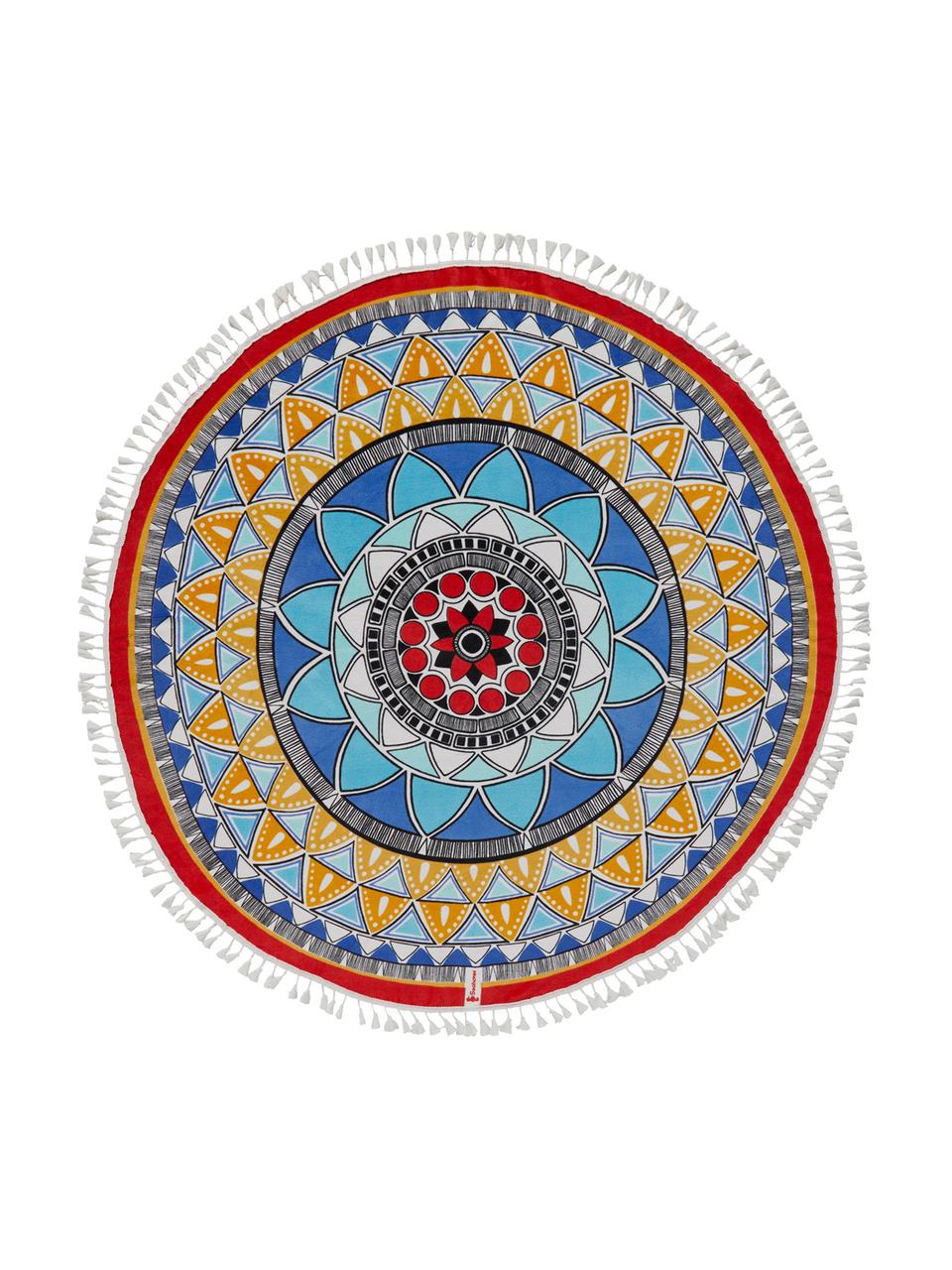 Serviette de plage ronde bigarré Tara, Multicolore