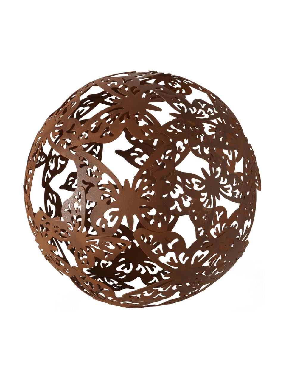 Decoratieve objectenset Marella, 2-delig, Gecoat metaal, Bruin, Ø 19 x H 19 cm