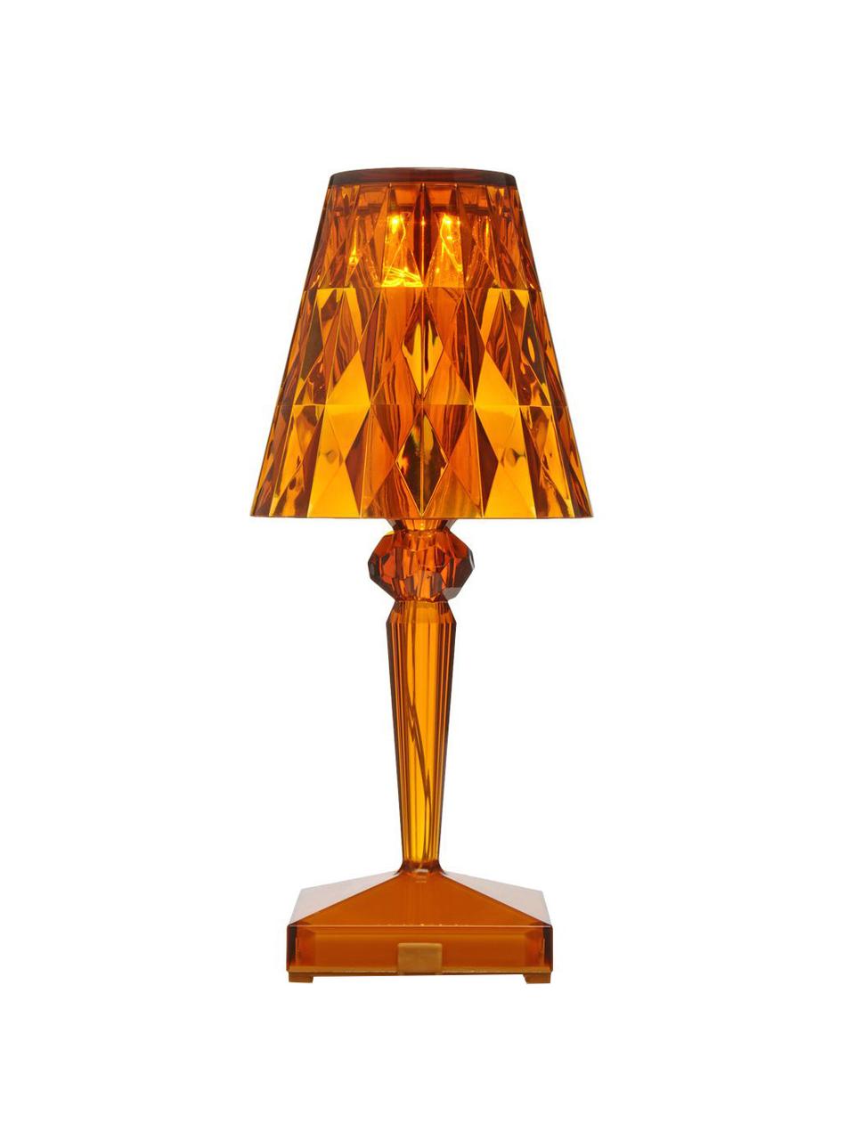 Malá stmívatelná přenosná LED noční lampa Baterie, Umělá hmota, Oranžová, Ø 12 cm, V 26 cm