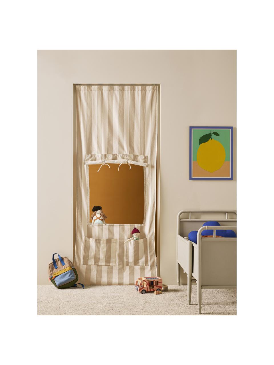 Porte de kiosque en coton bio Doorway, Beige, blanc cassé, larg. 85 x haut. 295 cm