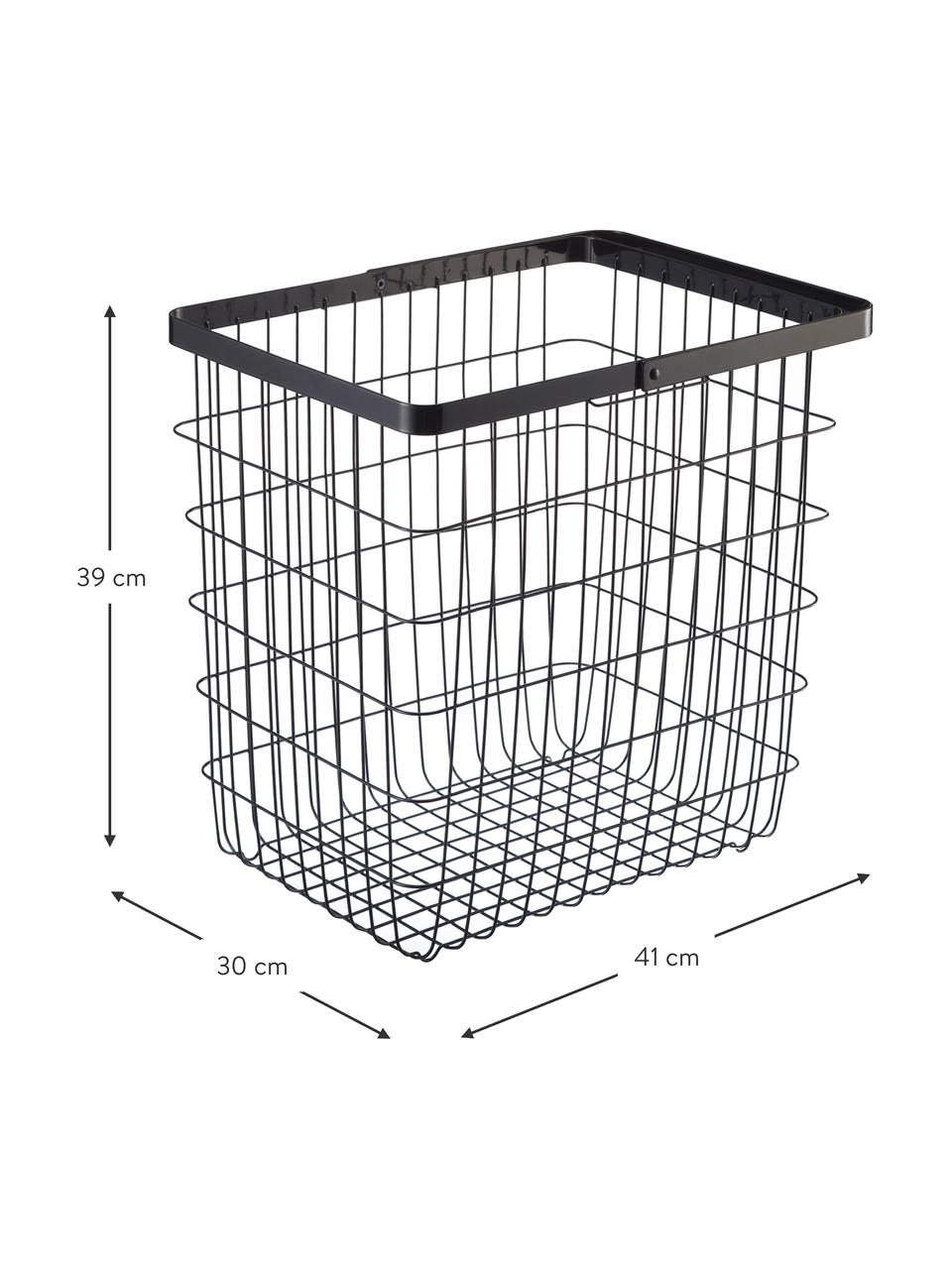 Cesta Tower, Acero, pintado, Negro, An 41 x Al 39 cm