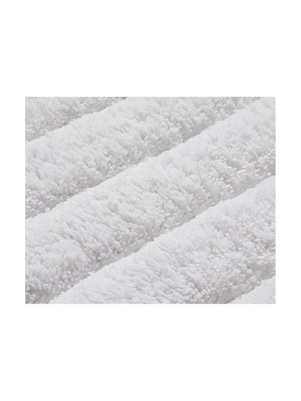 Tapis de bain moelleux blanc Board, 100 % coton,
Qualité supérieure, 1 900 g/m², Blanc, larg. 50 x long. 60 cm