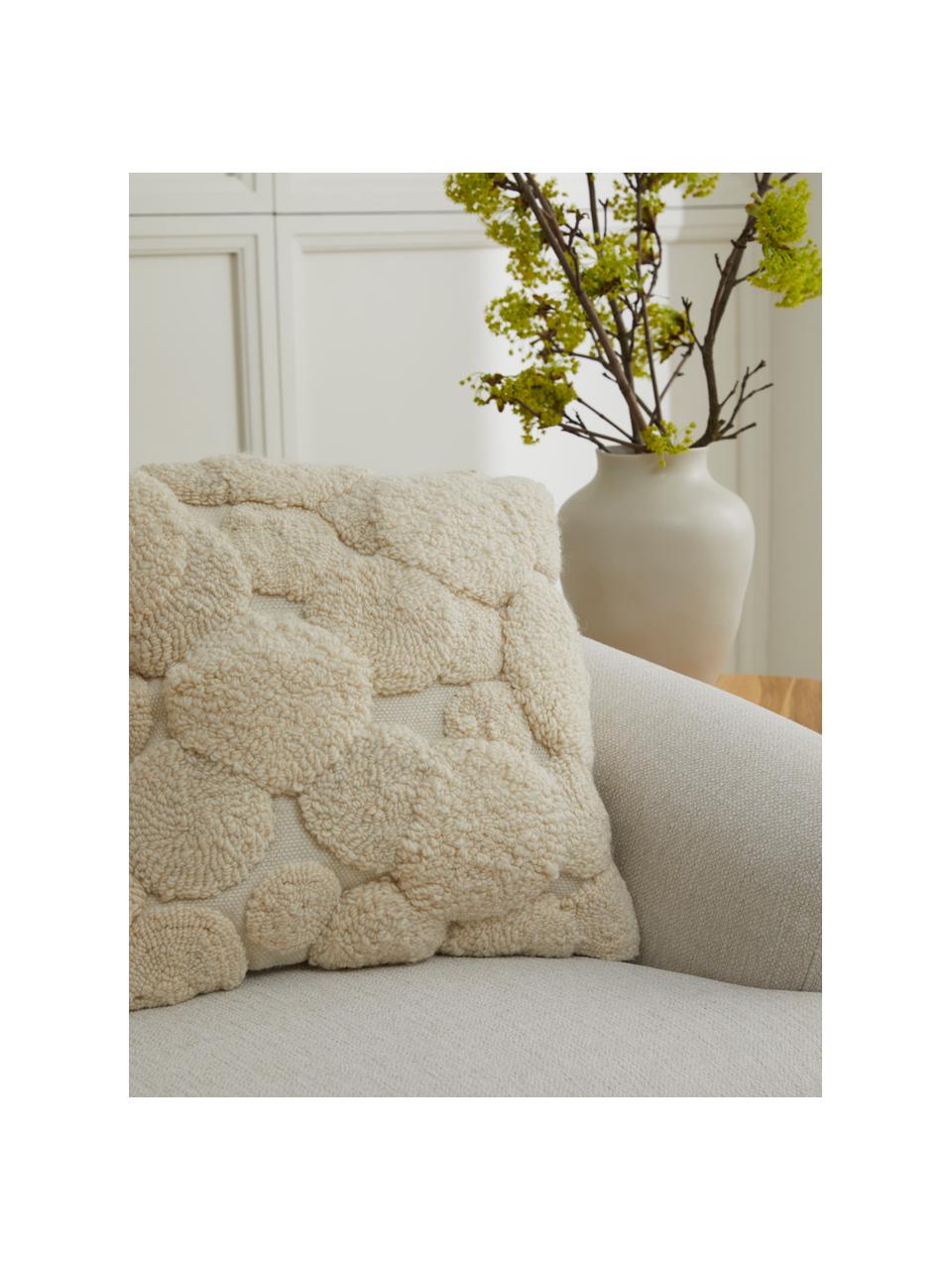 Housse de coussin 45x45 Bubble, Beige, larg. 45 x long. 45 cm