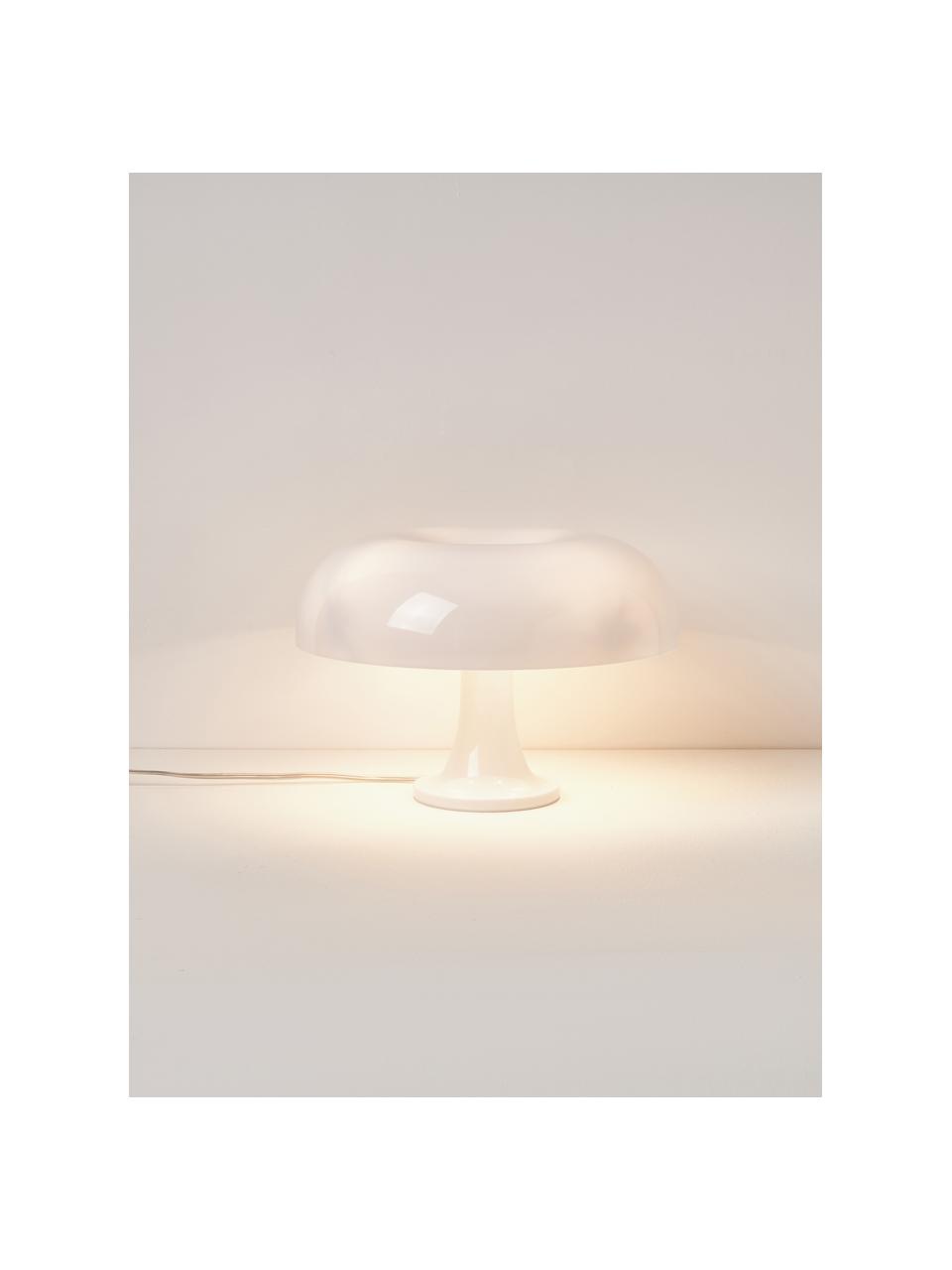 Kleine tafellamp Nessino, Polycarbonaat, Wit, Ø 32 x H 22 cm
