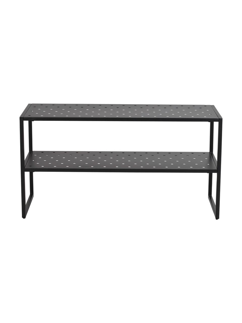 Kovový botník Malone, Kov s práškovým nástřikem, Černá, Š 80 cm, V 42 cm