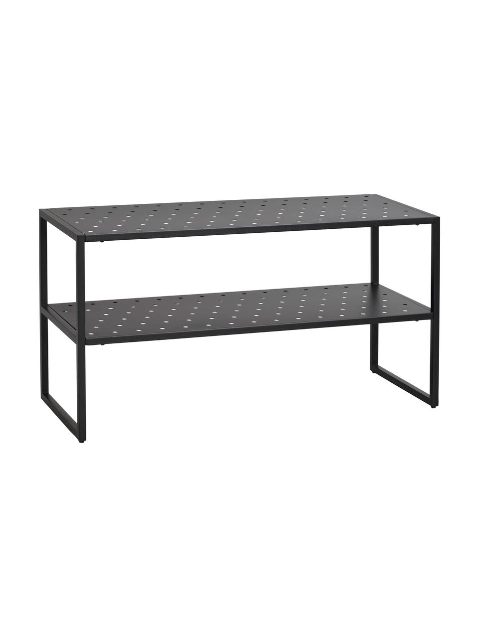 Scarpiera in metallo Malone, Metallo verniciato a polvere, Nero, L 80 x A 42 cm