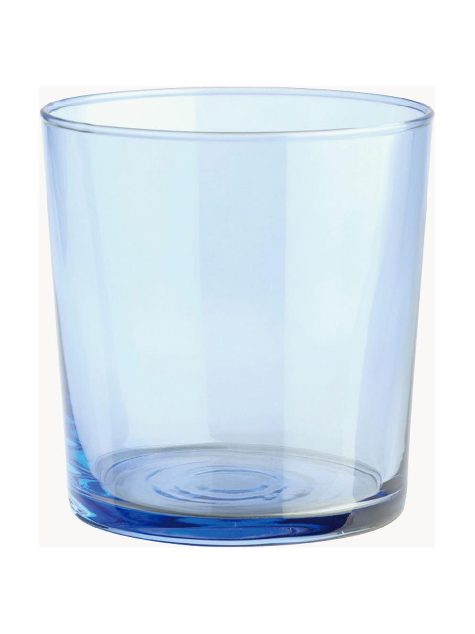 Wassergläser Lola, 6er-Set, Glas, Mehrfarbig, transparent, Ø 7 x H 9 cm, 345 ml