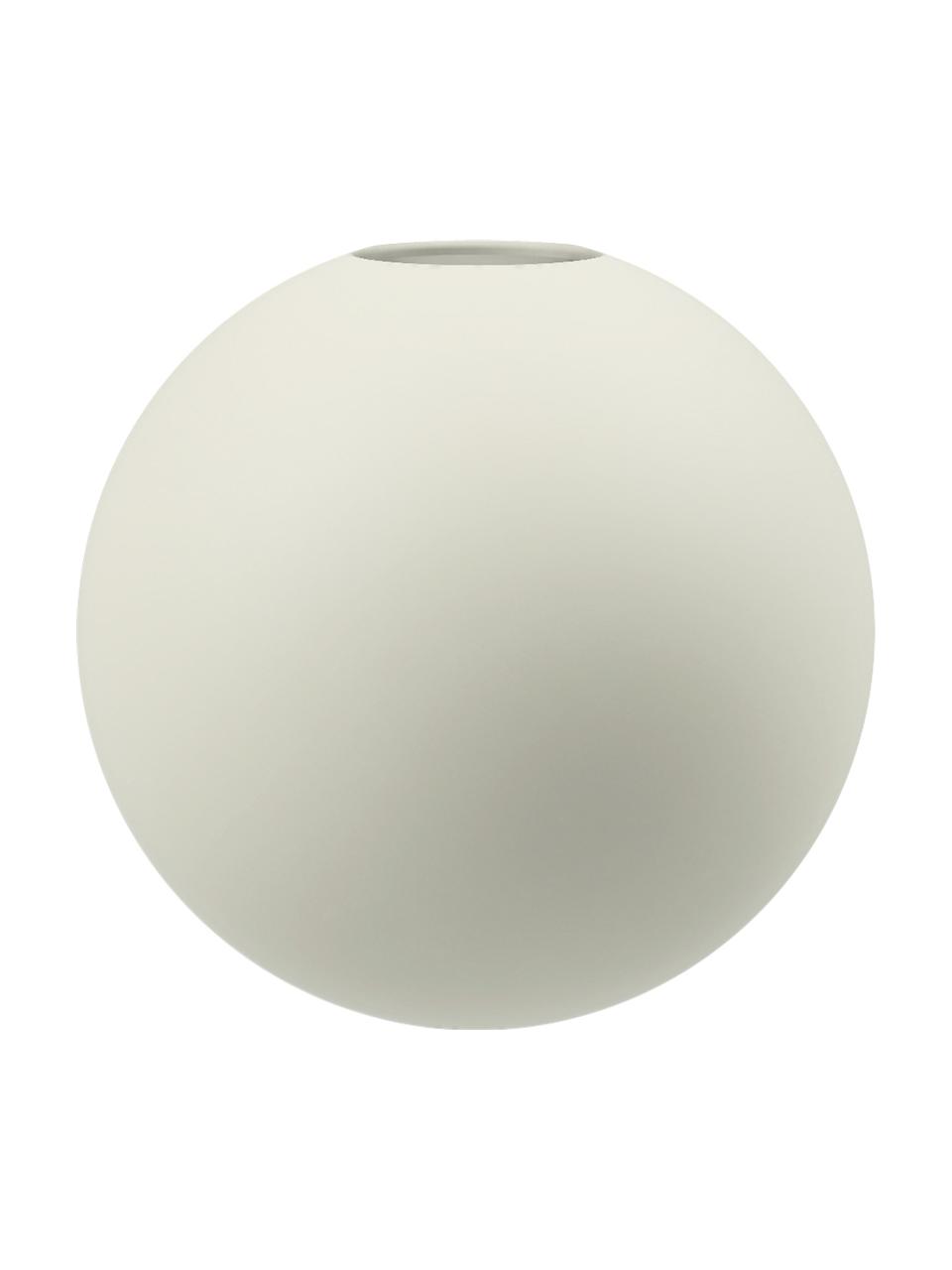 Vase boule fait main Ball, Céramique, Blanc crème, Ø 10 x haut. 10 cm