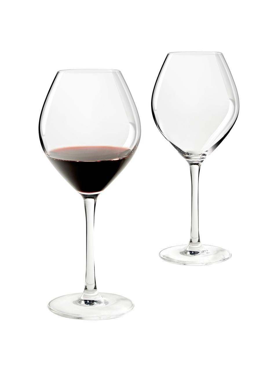 Rode wijnglazen Magnifique, 6 stuks, Glas, Transparant, Ø 10 x H 24 cm, 470 ml