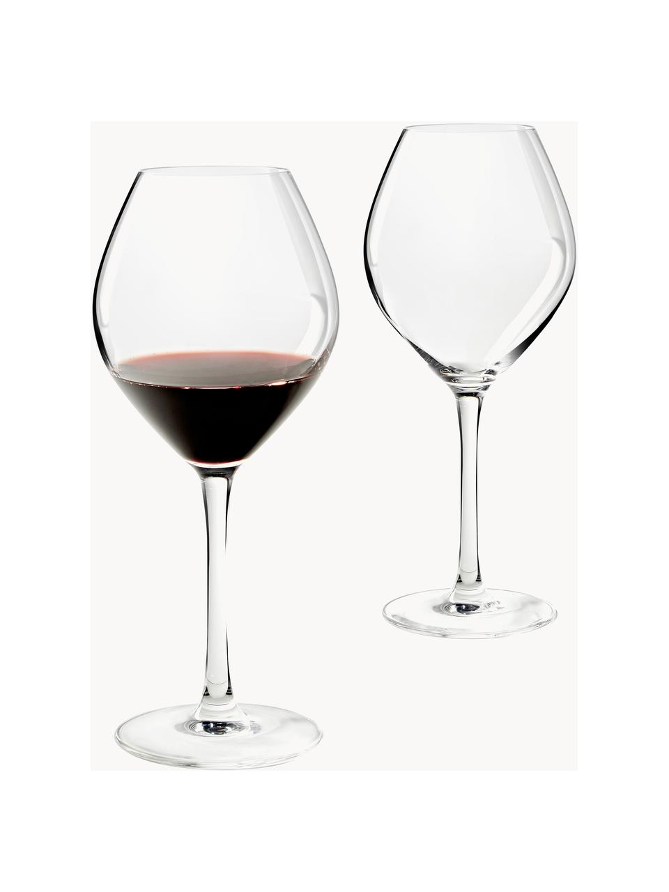 Rode wijnglazen Magnifique, 6 stuks, Glas, Transparant, Ø 10 x H 24 cm, 470 ml