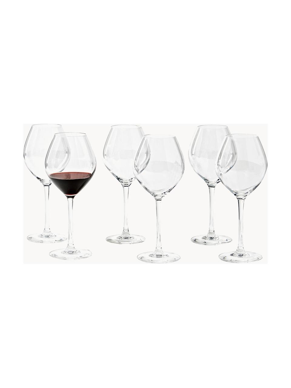 Verres à vin rouge Magnifique, 6 pièces, Verre, Transparent, Ø 10 x haut. 24 cm, 470 ml