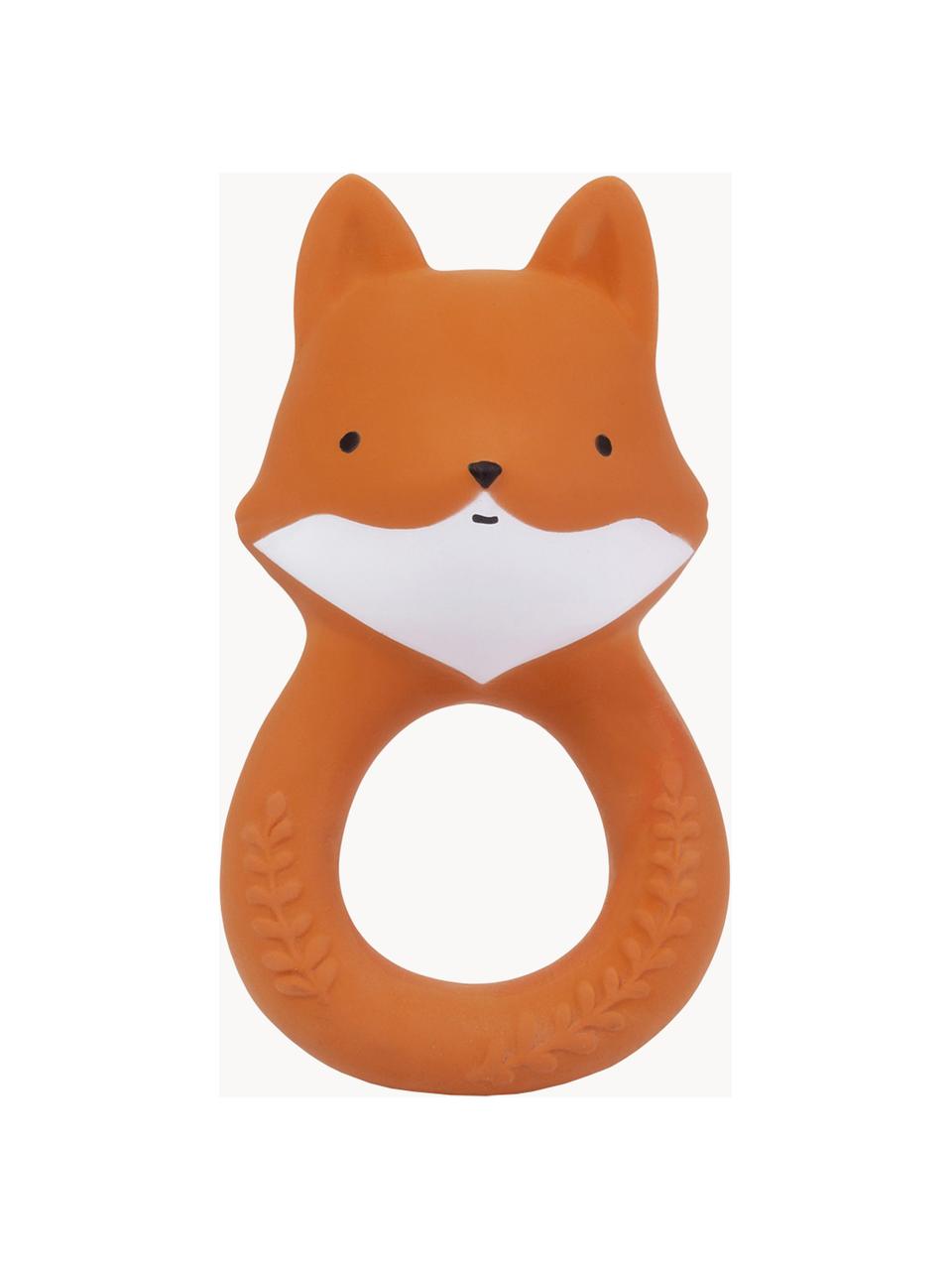 Kousátko z přírodního kaučuku Fox, Přírodní guma, Oranžová, Š 7 cm, V 12 cm