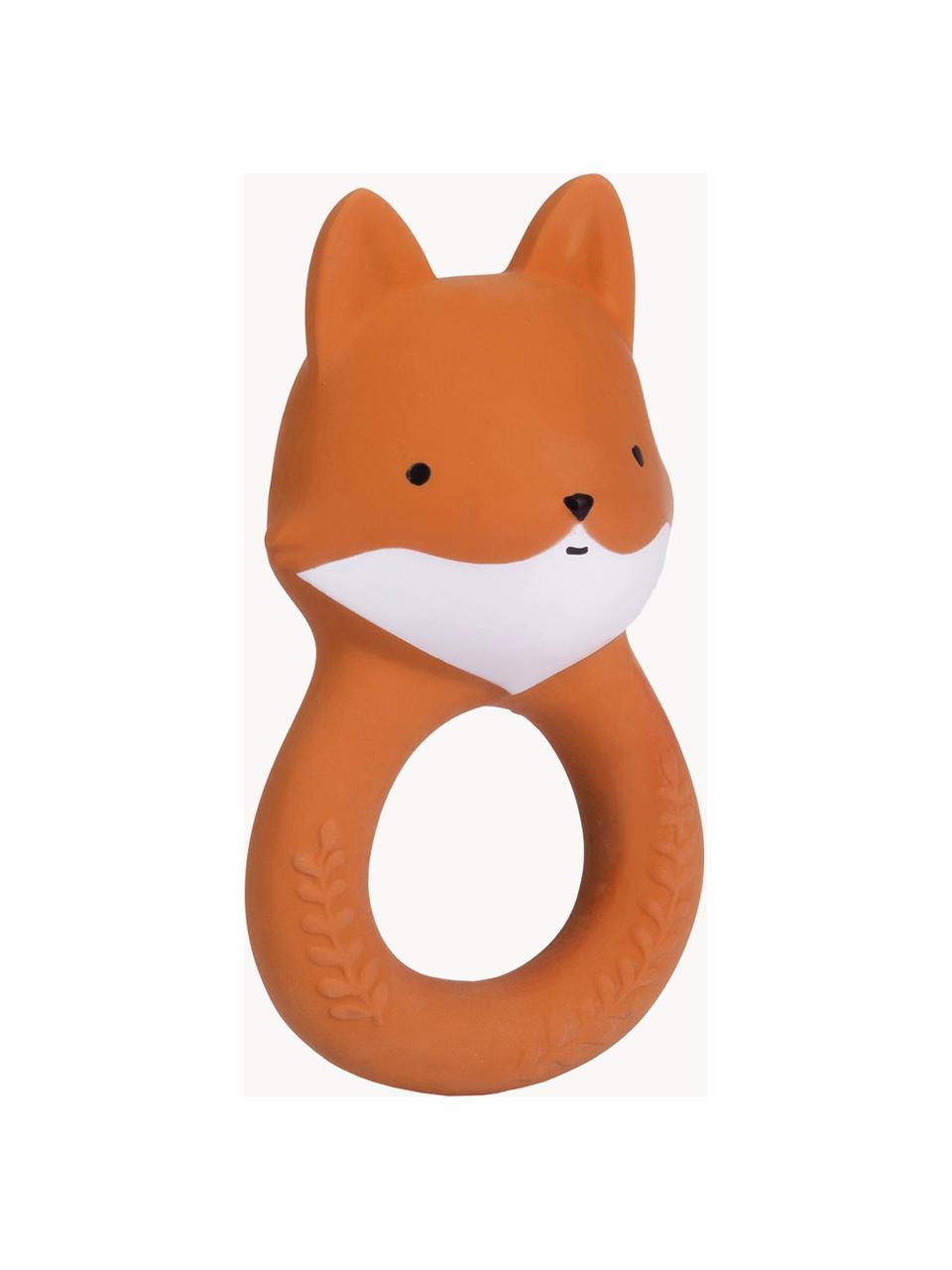 Kousátko z přírodního kaučuku Fox, Přírodní guma, Oranžová, Š 7 cm, V 12 cm