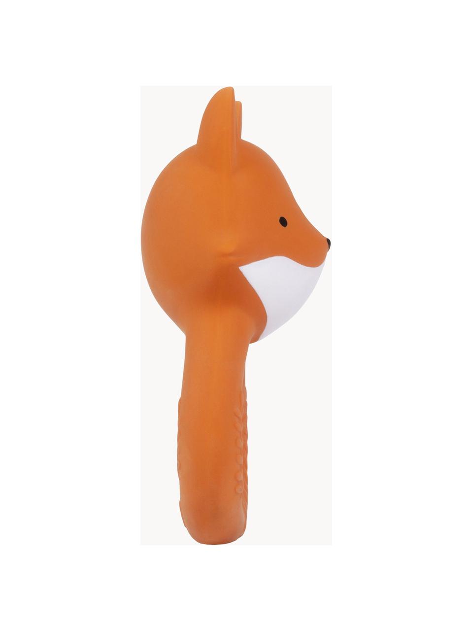Bijtring Fox van natuurlijk rubber, Natuurlijk rubber, Oranje, B 7 x H 12 cm