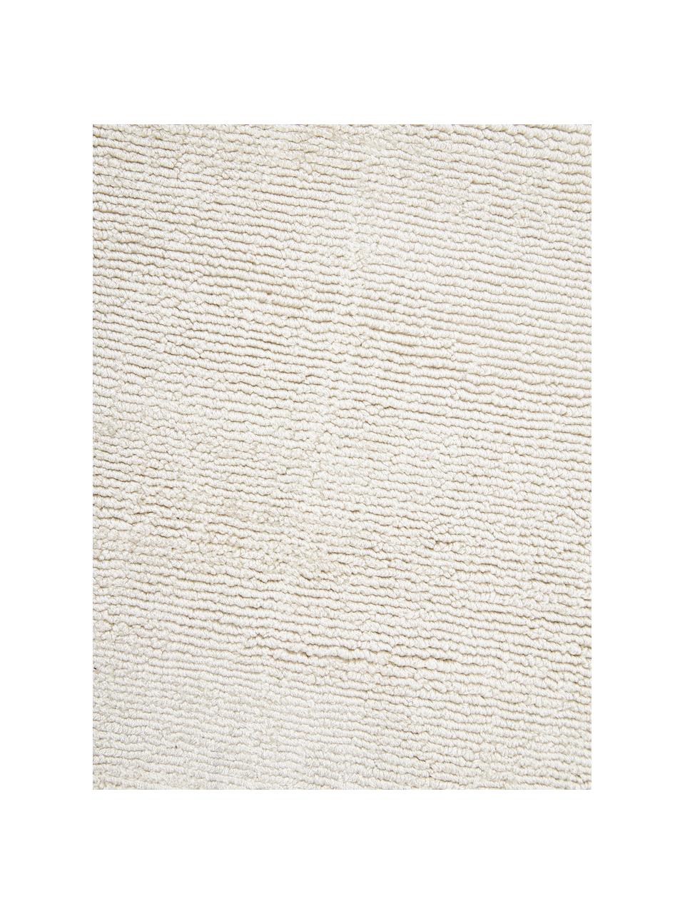 Handgewebter Viskoseteppich Jane, Flor: 100 % Viskose, Off White, B 120 x L 180 cm (Größe S)