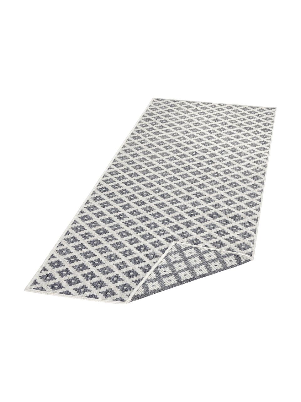 Tapis d'extérieur gris crème Nizza, Gris, couleur crème