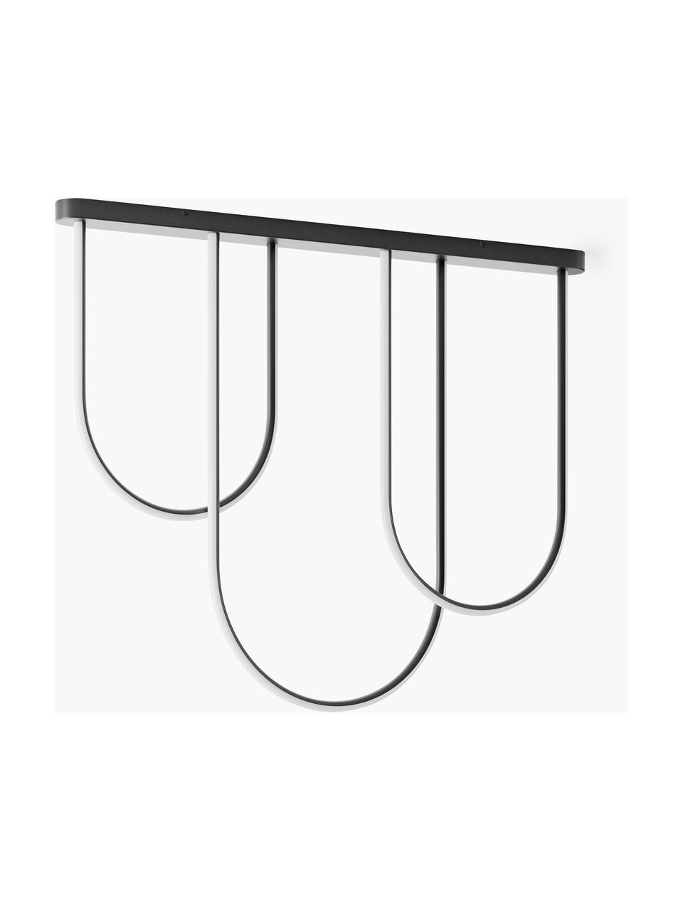 Veľká závesná LED lampa Ivar, Potiahnutý kov, Matná čierna, Š 110 x V 90