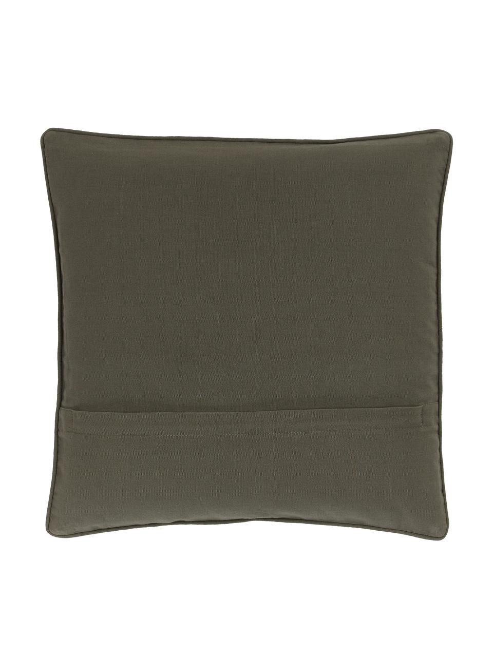 Poszewka na poduszkę z bawełny Blaki, 100% bawełna, Zielony, kremowobiały, S 45 x D 45 cm