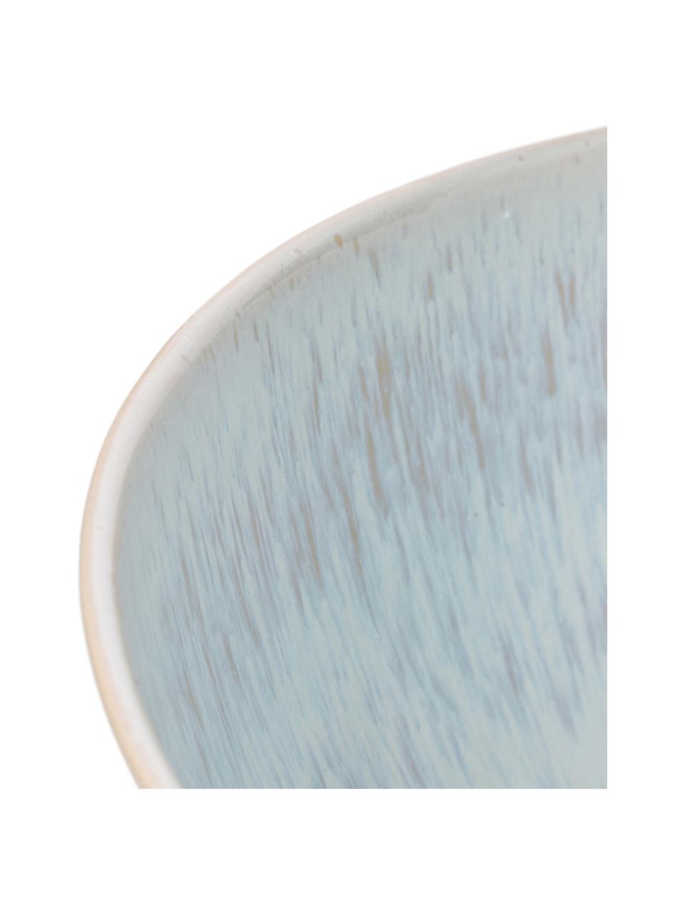 Ręcznie malowana misa do sałatek Areia, Kamionka, Jasny niebieski, złamana biel, jasny beżowy, Ø 26 x W 12 cm