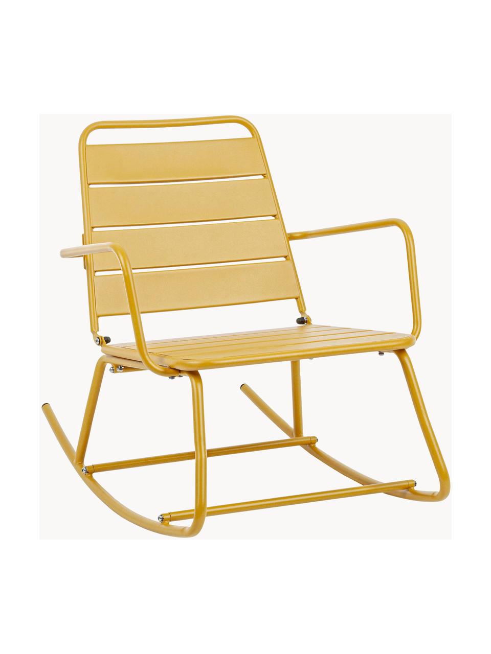 Fauteuil de jardin à bascule Lillian, Acier, revêtement par poudre, Ocre, larg. 63 x haut. 74 cm