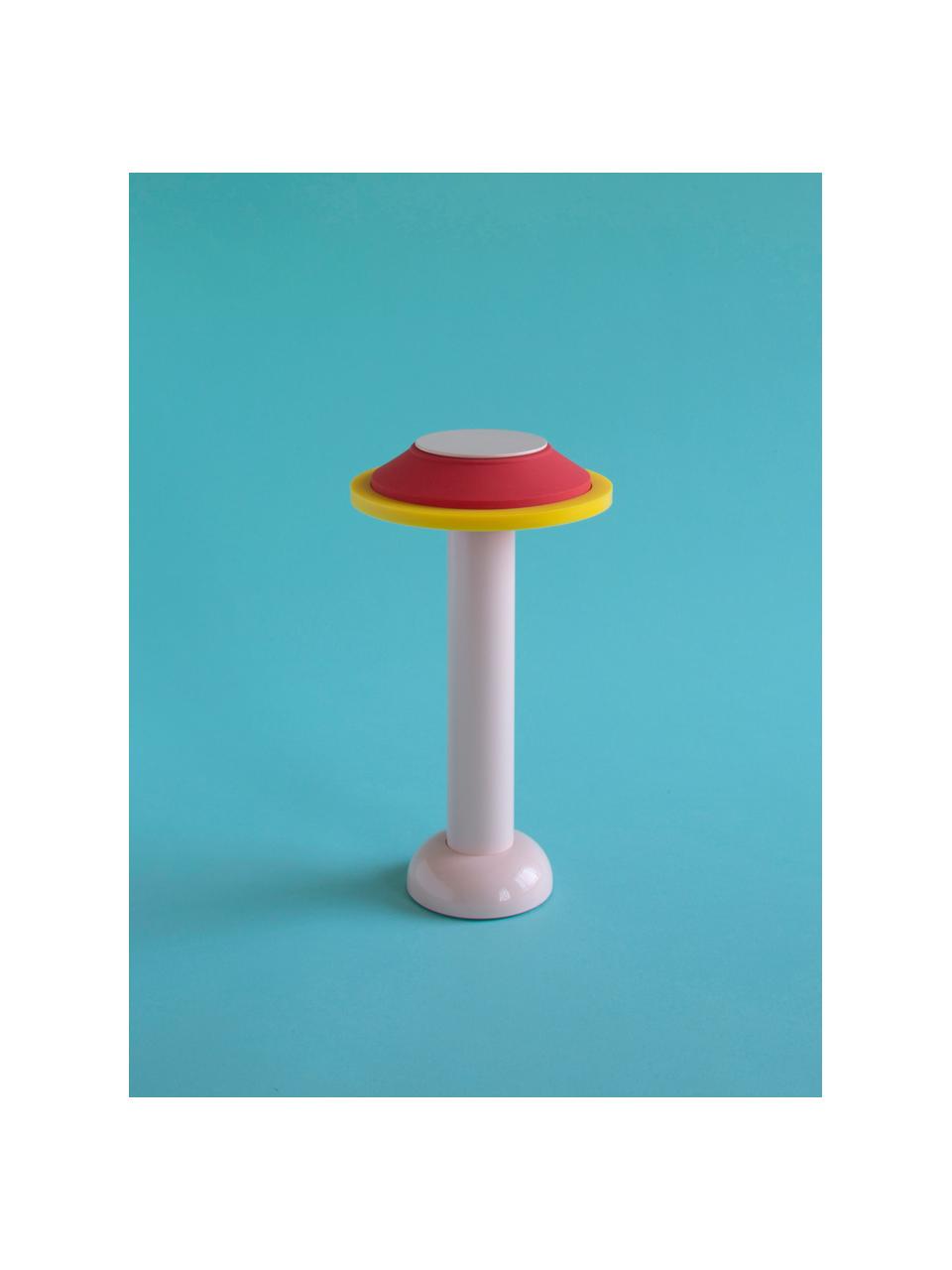Lámpara de mesa pequeña LED regulable PL2, Pantalla: silicona, Estructura: metal recubierto, Cable: plástico, melocotón, coral, amarillo, blanco, Ø 18 x Al 30 cm