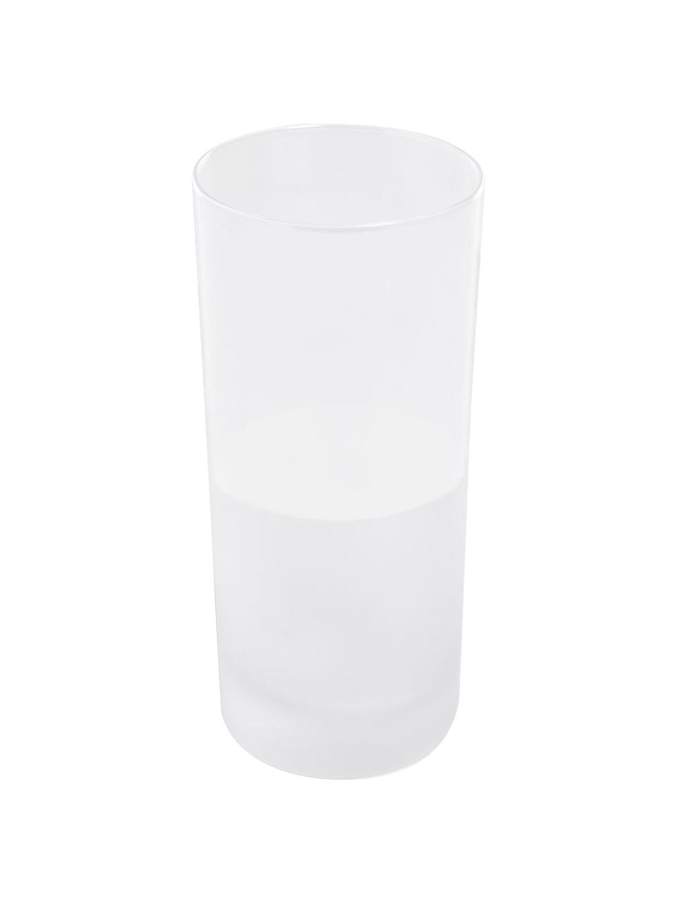 Set van 4 semi-transparante waterglazen Lilli, Borosilicaatglas, Semi-transparant, Ø 7 x H 16 cm, 400 ml