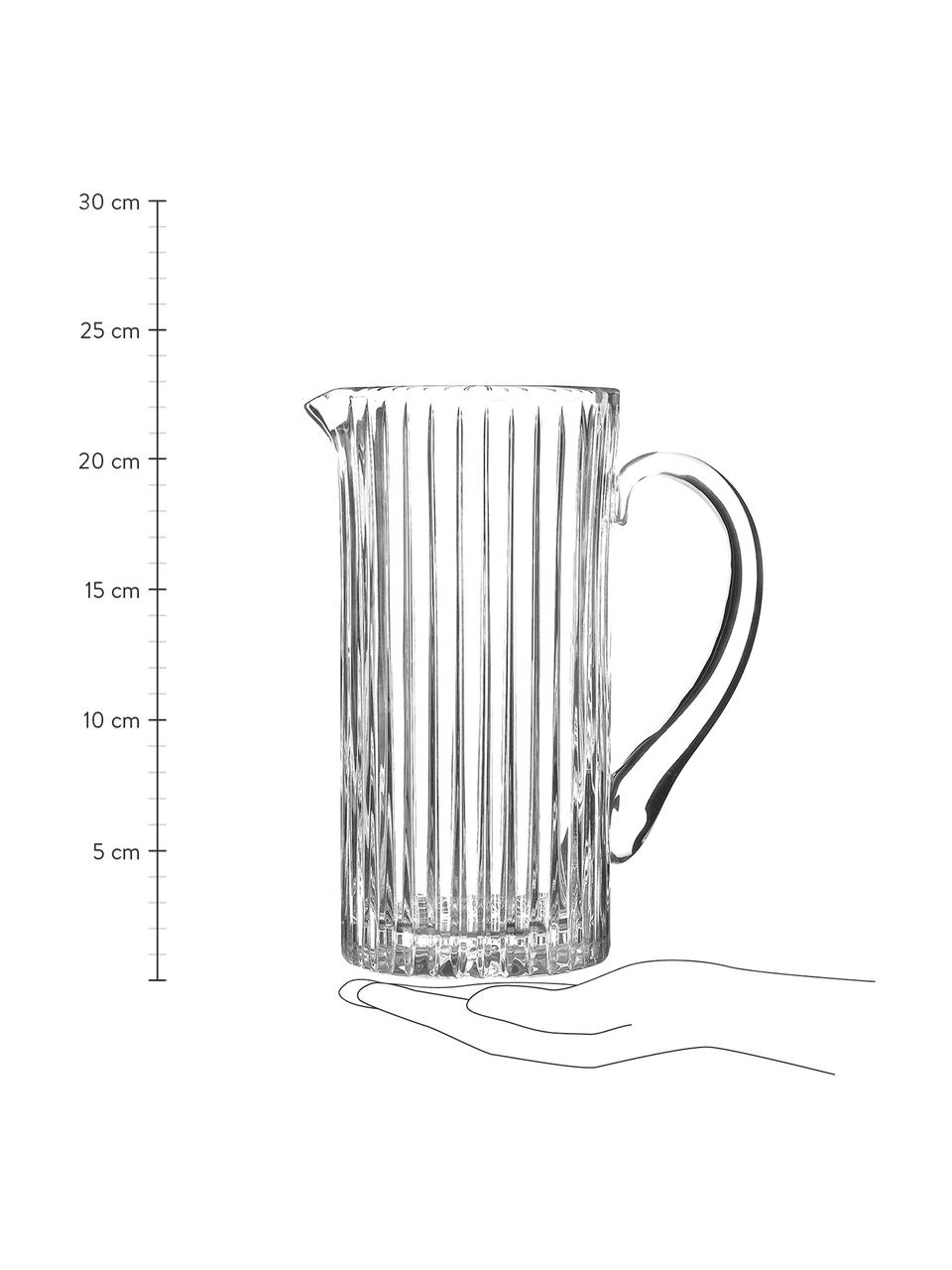 Kristallen karaf Timeless met groefreliëf 1,2 L, Luxion-kristalglas, Transparant, H 23 cm, 1.2 L