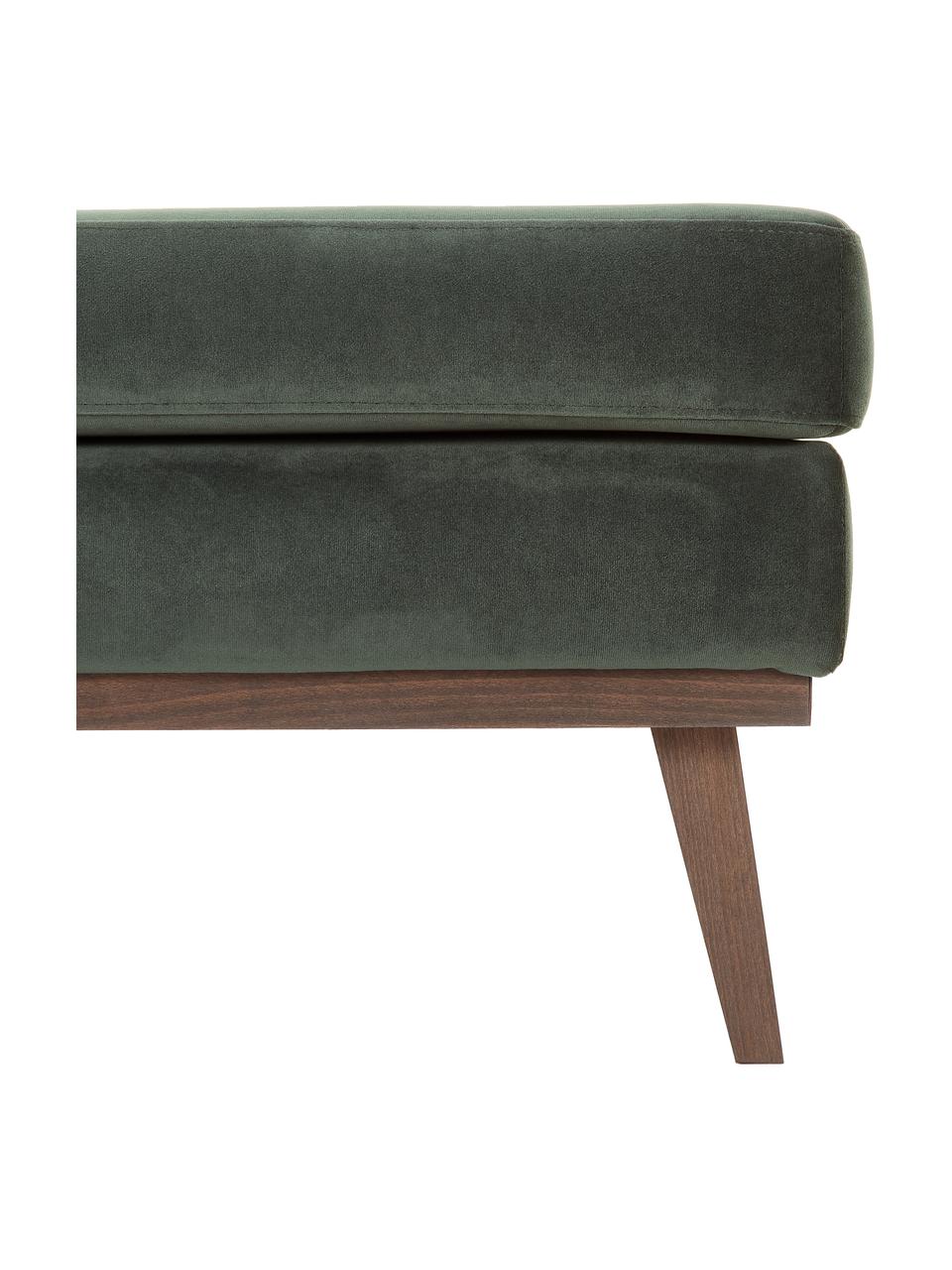 Tabouret/repose-pieds velours vert Alva, Olive