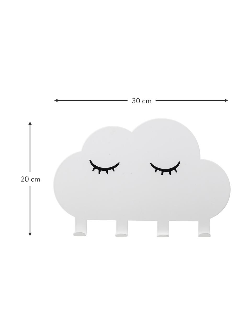 Patère enfant métal Adisa, Métal, enduit, Blanc, noir, larg. 30 x haut. 20 cm