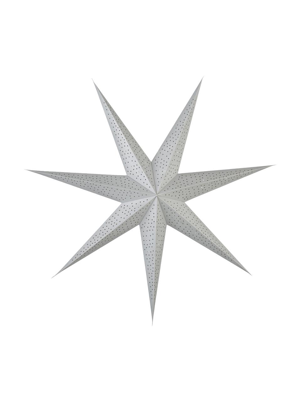 Papier-Stern Icilinia in Silberfarben, Papier, Silberfarben, B 80 x H 80 cm