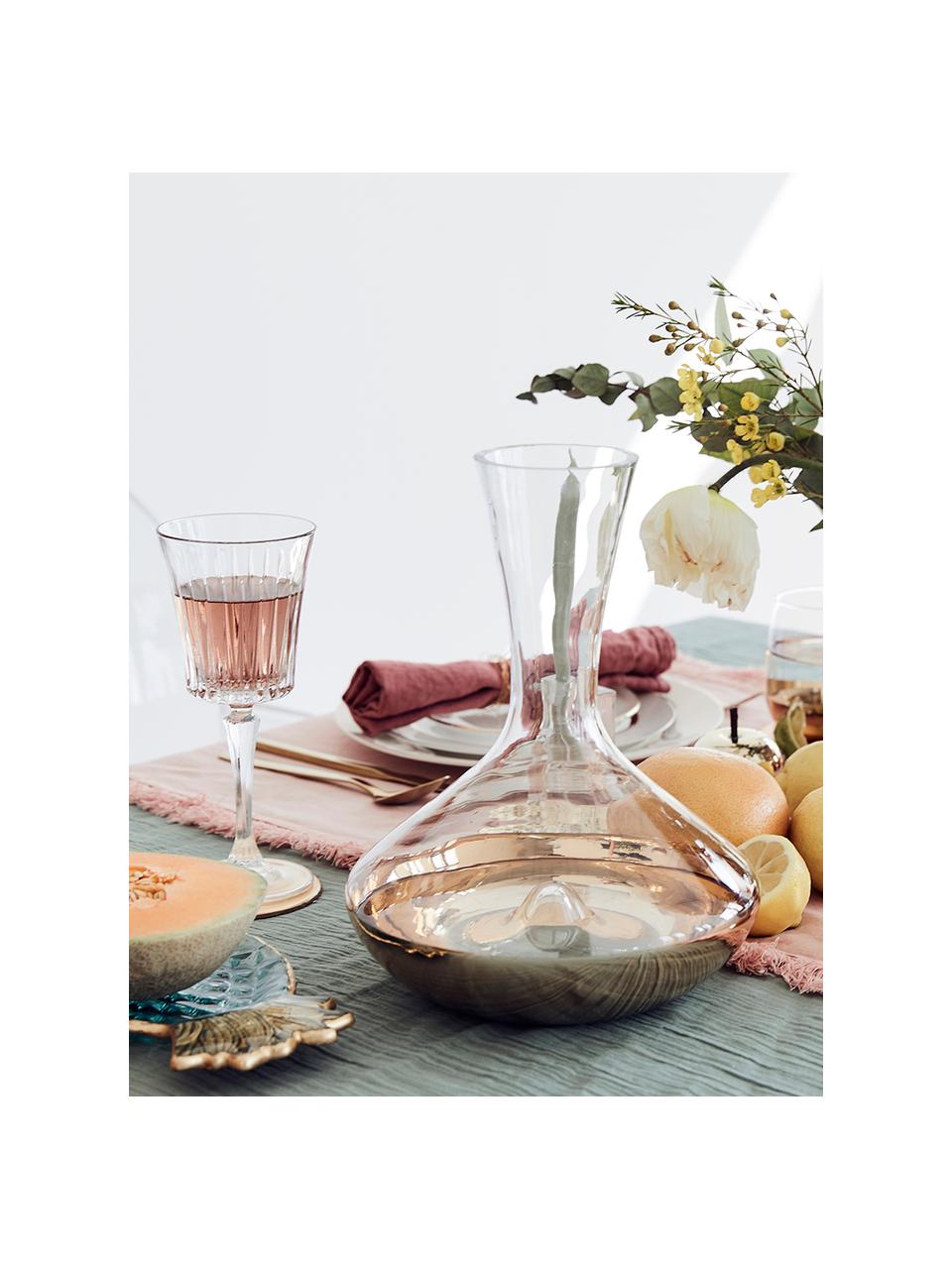 Kristall-Weissweingläser Timeless mit Rillenrelief, 6 Stück, Luxion-Kristallglas, Transparent, Ø 8 x H 20 cm, 230 ml