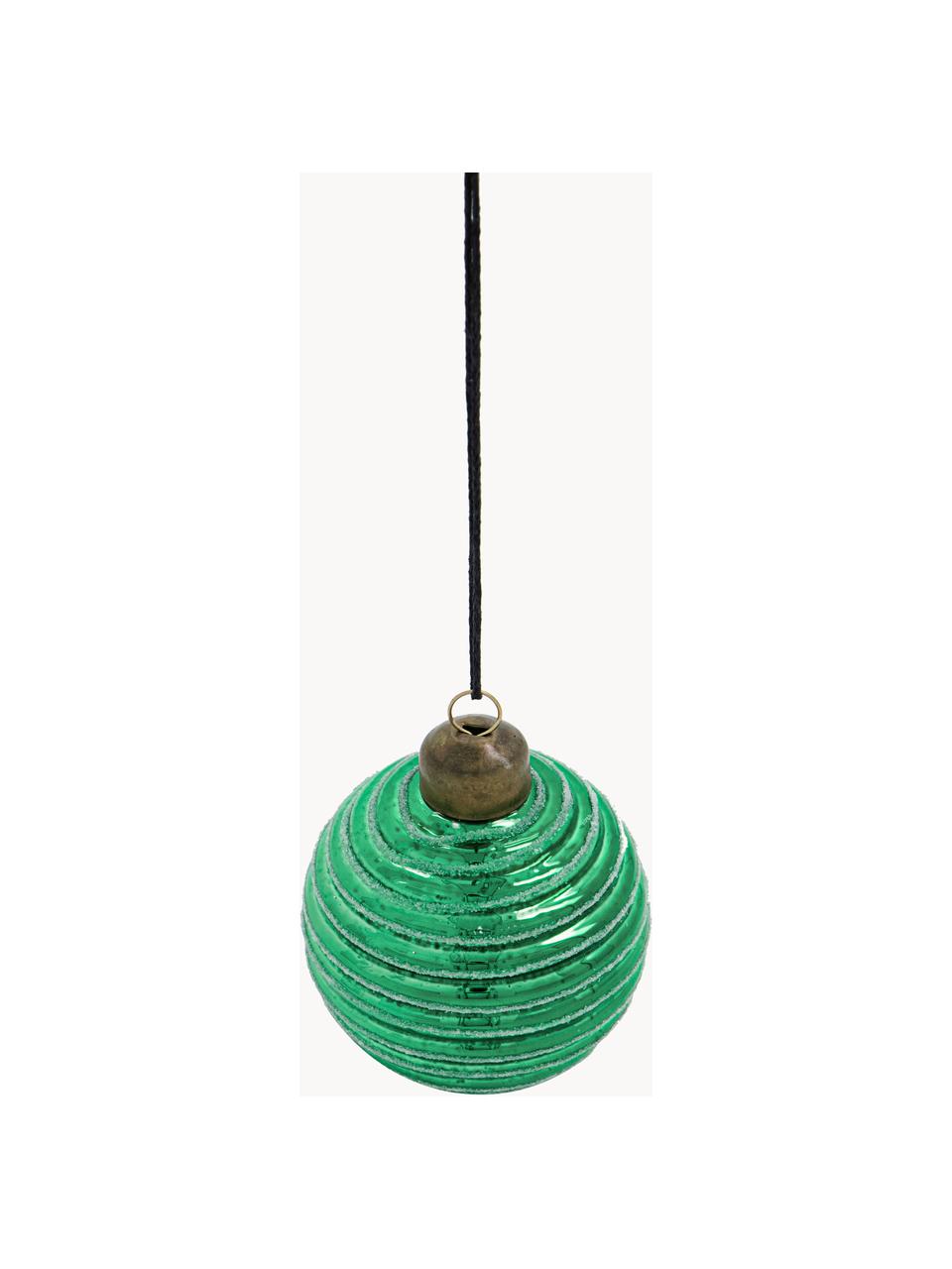 Bolas de Navidad-Set Lolli, 6 uds., Verde, verde claro, Ø 6 x Al 7 cm