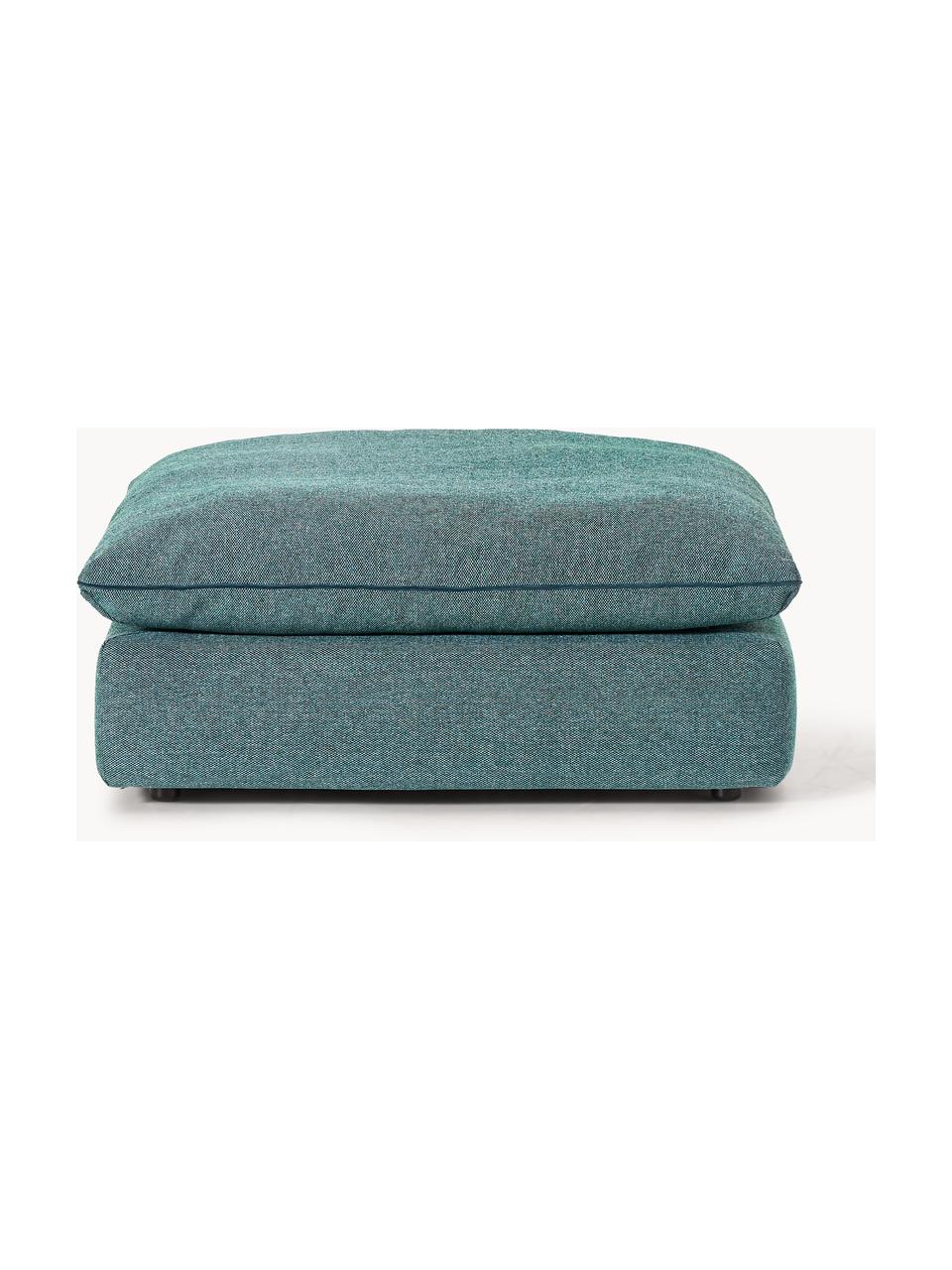 Pouf Felix, Tissu vert turquoise, larg. 100 x prof. 110 cm