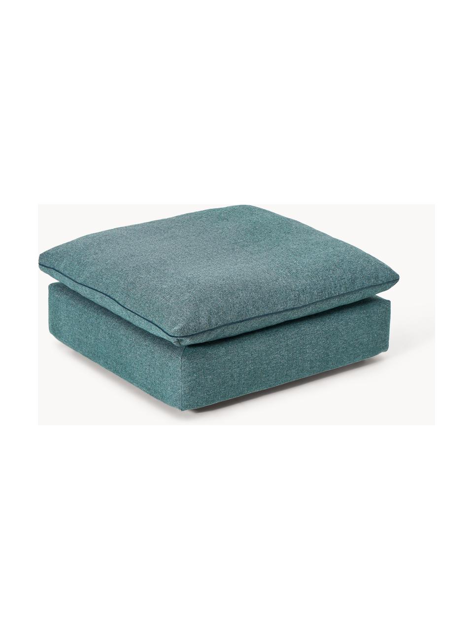 Pouf Felix, Tissu vert turquoise, larg. 100 x prof. 110 cm